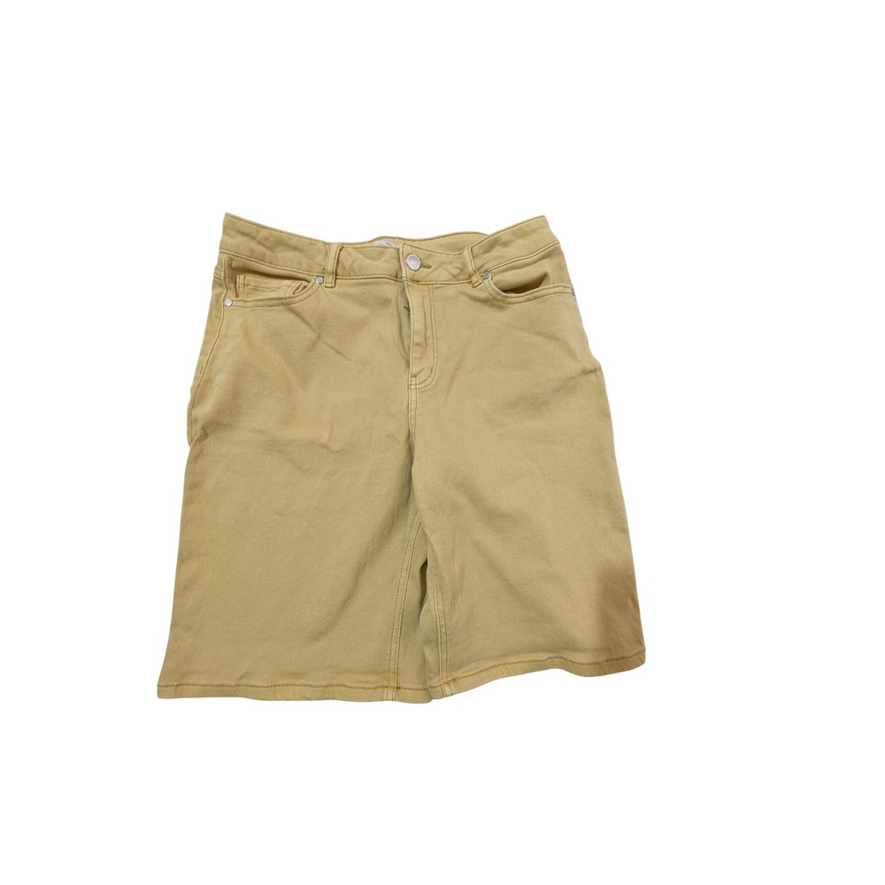 EST 1946 Denim Womens Mustard Yellow High Rise Bermuda Shorts Size 10 RN37080